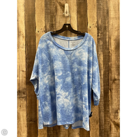 Top Long Sleeve By Sonoma In Tie Dye Print, Size: 1x