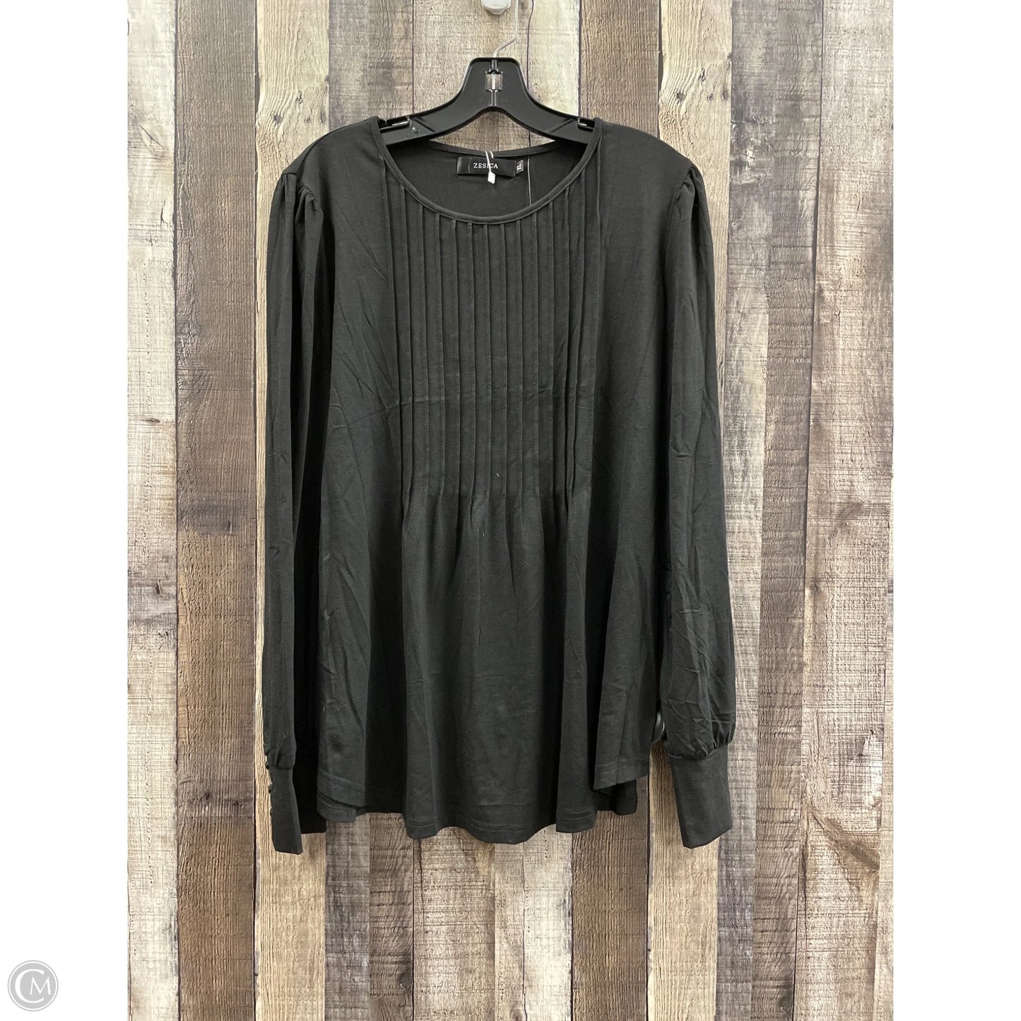 Top Long Sleeve By Cme In Black, Size: Xl