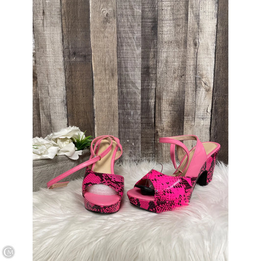 Sandals Heels Block By Cme In Clear, Size: 8.5