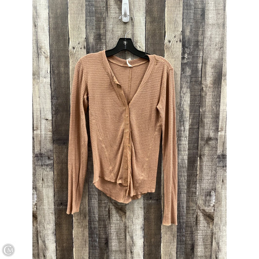 Top Long Sleeve By Free People In Brown, Size: M