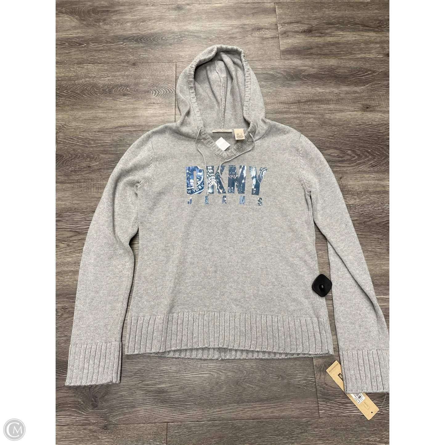 Sweater By Dkny In Grey, Size: L