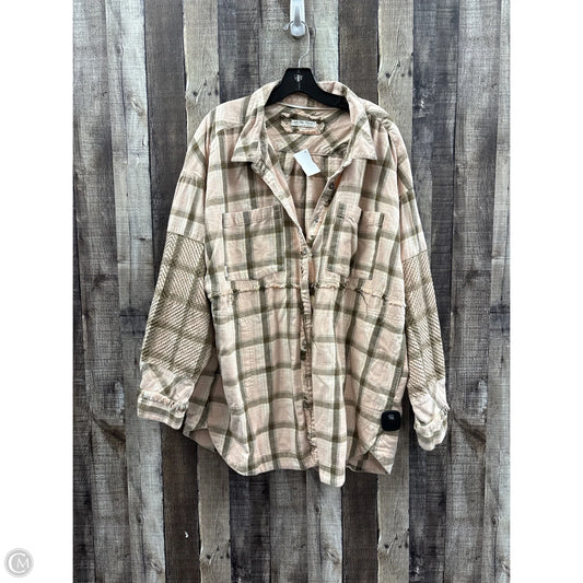 Jacket Shirt By We The Free In Plaid Pattern, Size: L