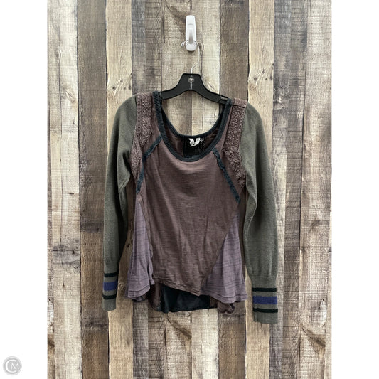 Top Long Sleeve By Free People In Multi-colored, Size: M