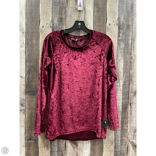 Top Long Sleeve By Urban Expressions In Maroon, Size: M