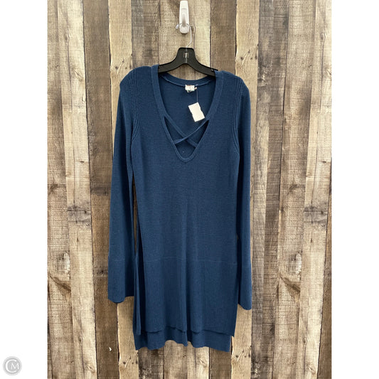 Tunic Long Sleeve By Free People In Blue, Size: M