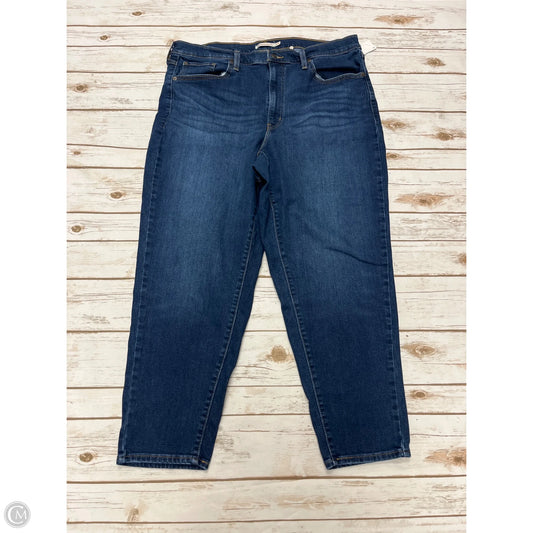 Jeans Boyfriend By Levis In Blue Denim, Size: 18
