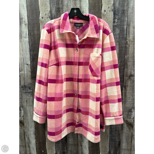 Jacket Shirt By Susan Graver In Plaid Pattern, Size: 2x