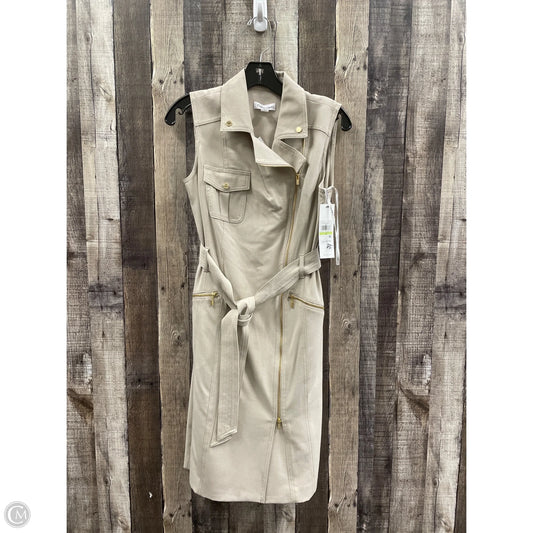 Dress Casual Midi By Calvin Klein In Tan, Size: S