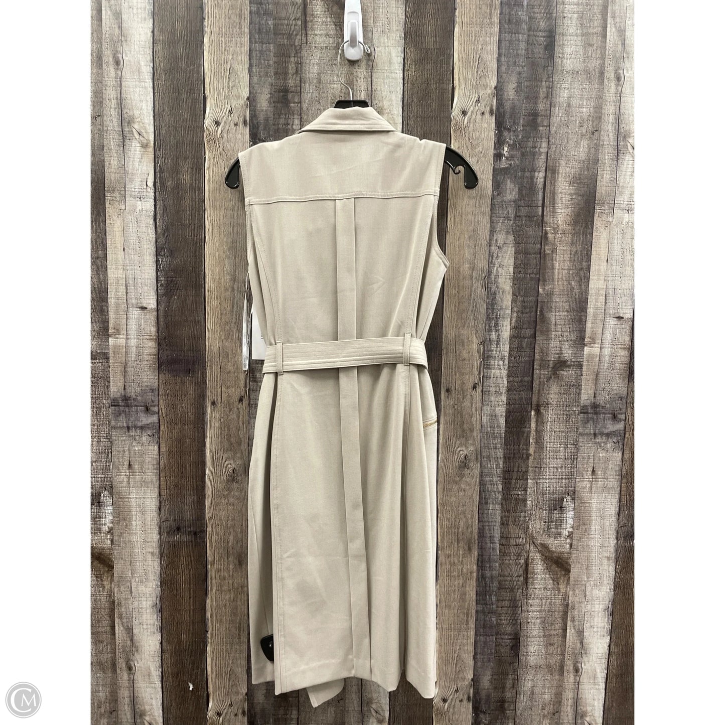 Dress Casual Midi By Calvin Klein In Tan, Size: S