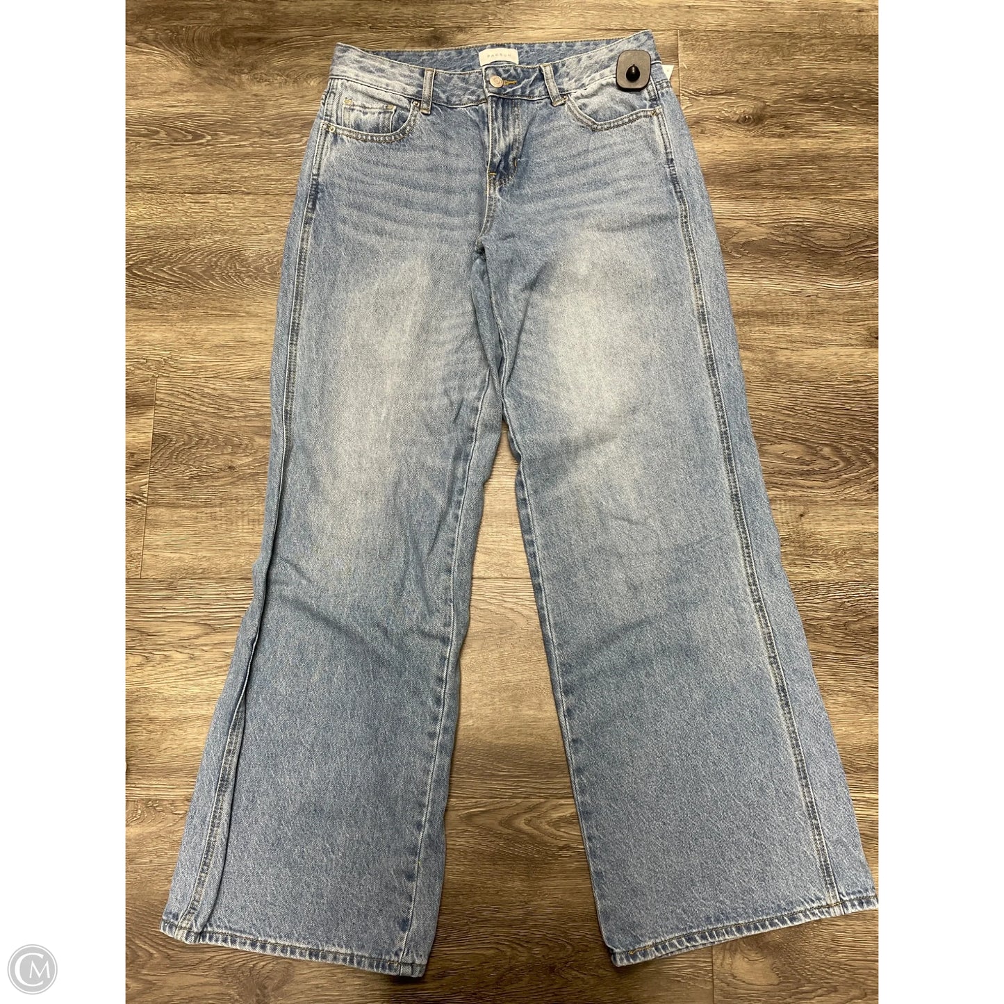 Jeans Wide Leg By Good American In Blue Denim, Size: 4