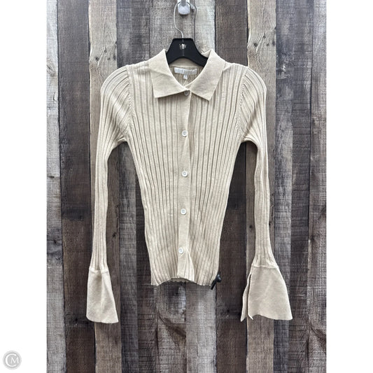 Top Long Sleeve By Cme In Beige, Size: S