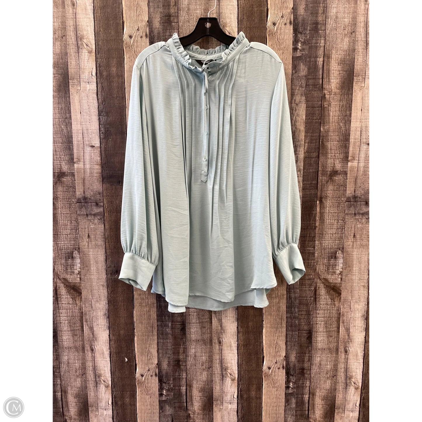 Top Long Sleeve By Simply Vera In Green, Size: Xxl