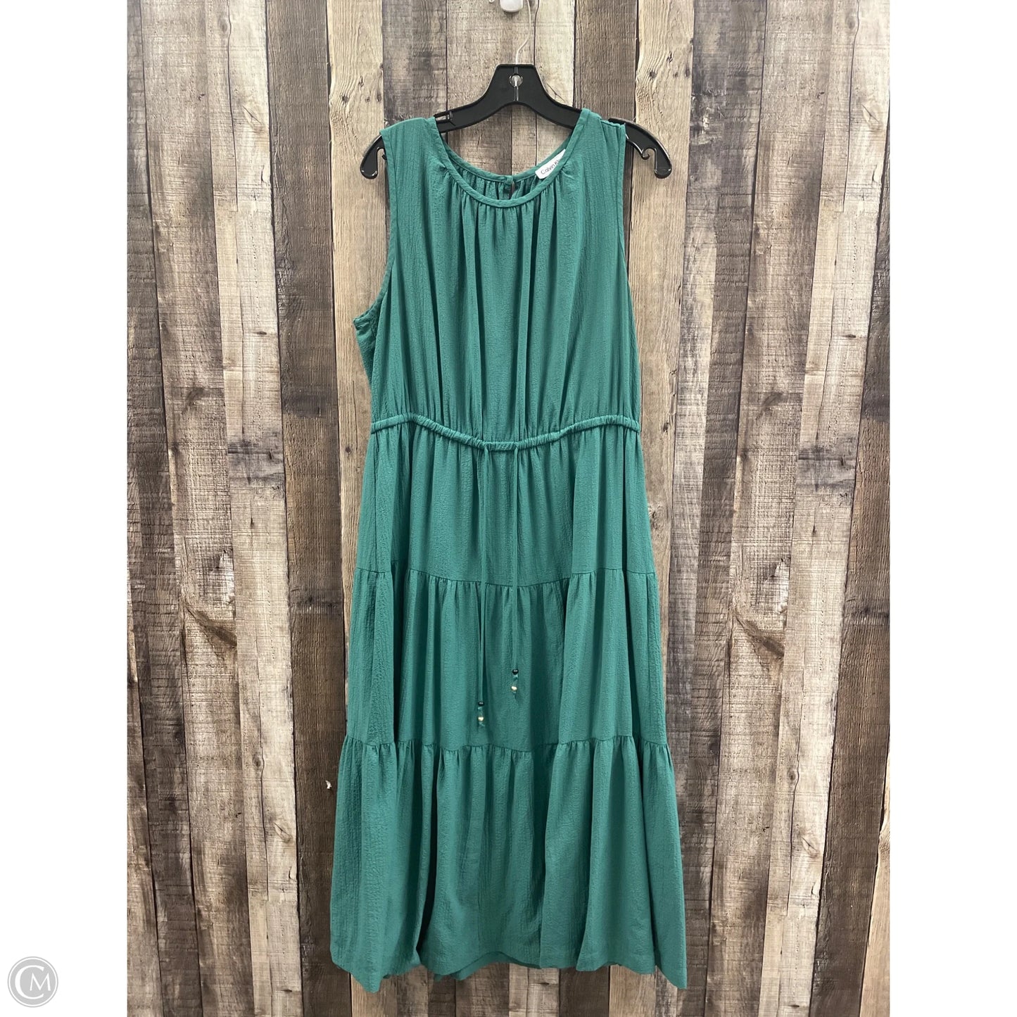 Dress Casual Maxi By Calvin Klein In Green, Size: L