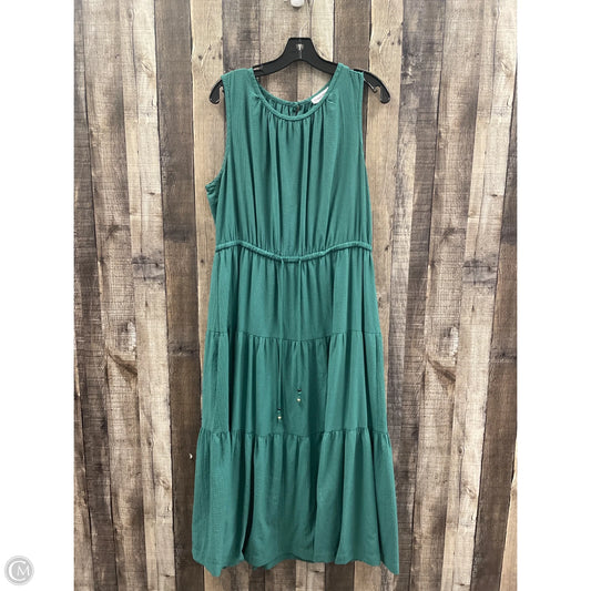 Dress Casual Maxi By Calvin Klein In Green, Size: L