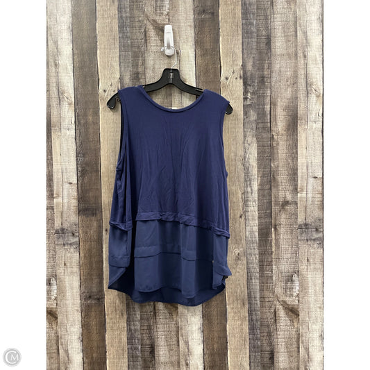 Top Sleeveless Designer By Michael Kors In Navy, Size: Xl
