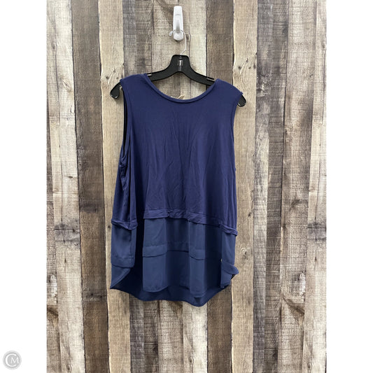 Top Sleeveless Designer By Michael Kors In Navy, Size: Xl