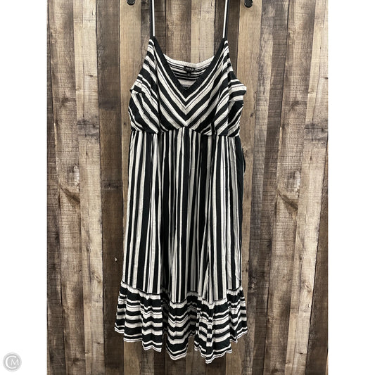 Dress Casual Midi By Torrid In Black & White, Size: 4