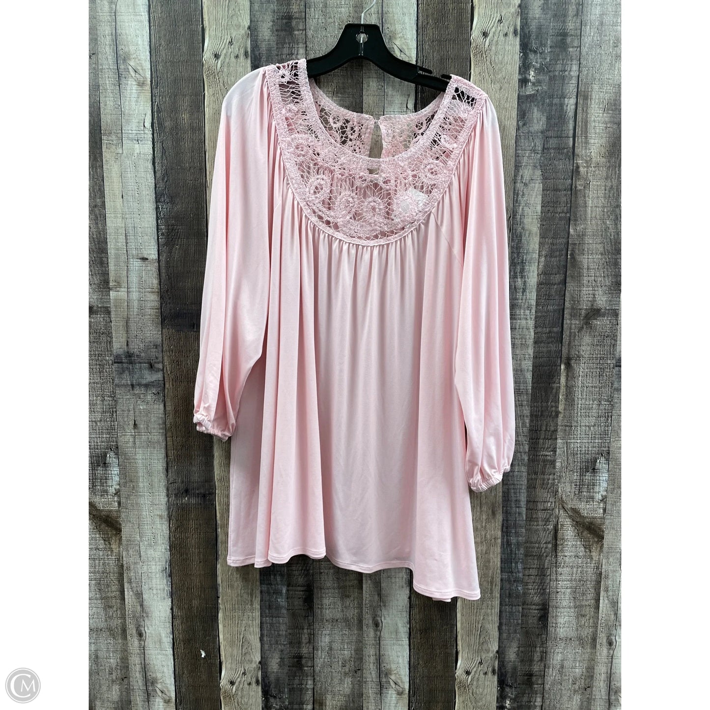Top Long Sleeve By Avenue In Pink, Size: 4