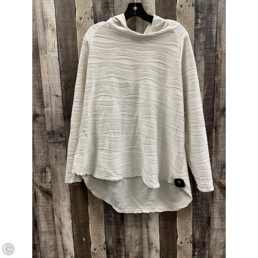 Athletic Sweatshirt Hoodie By Mta Pro In Cream, Size: 3x
