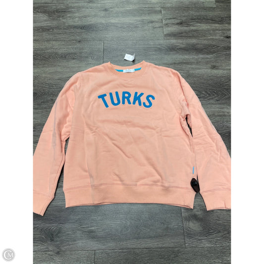 Sweatshirt Crewneck By Cme In Peach, Size: M
