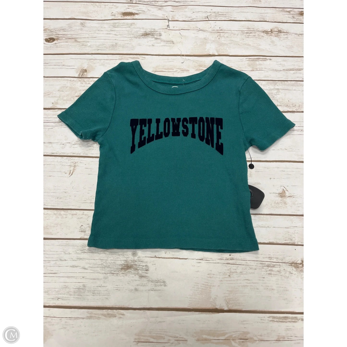 Top Short Sleeve By Cme In Green, Size: Xs