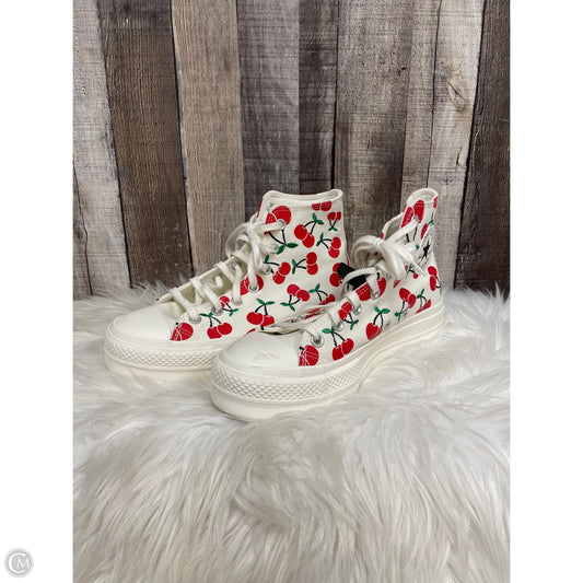 Shoes Heels Platform By Converse In Red & White, Size: 8