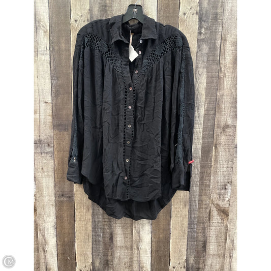 Top Long Sleeve By Free People In Black, Size: S