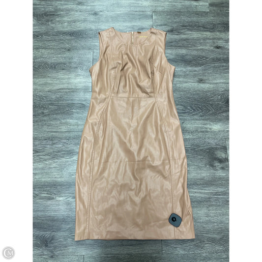 Dress Casual Midi By Calvin Klein In Brown, Size: M