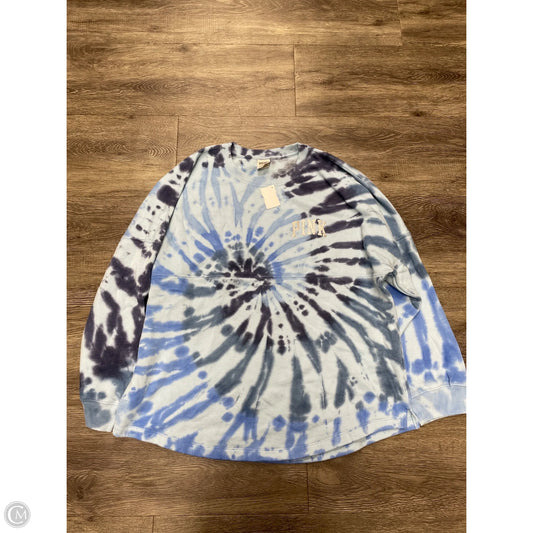 Sweatshirt Crewneck By Pink In Tie Dye Print, Size: Xl