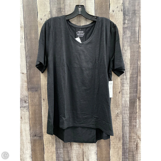 Top Short Sleeve Basic By Chicos In Black, Size: L