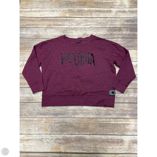 Sweatshirt Crewneck By Victorias Secret In Maroon, Size: L