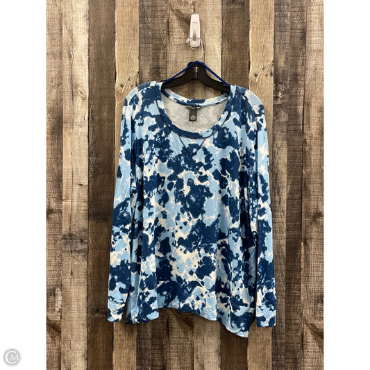 Top Long Sleeve By Chelsea And Theodore In Tie Dye Print, Size: 2x