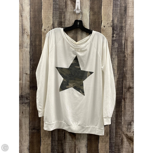 Top Long Sleeve By Bibi In White, Size: M