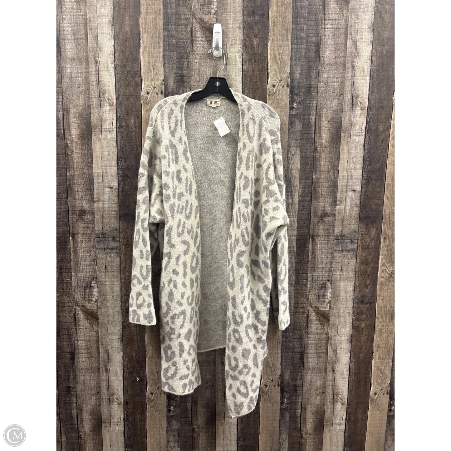 Sweater Cardigan By Bibi In Animal Print, Size: Xl