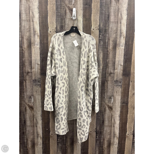 Sweater Cardigan By Bibi In Animal Print, Size: Xl