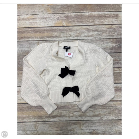 Sweater Cardigan By Express In Cream, Size: Xs