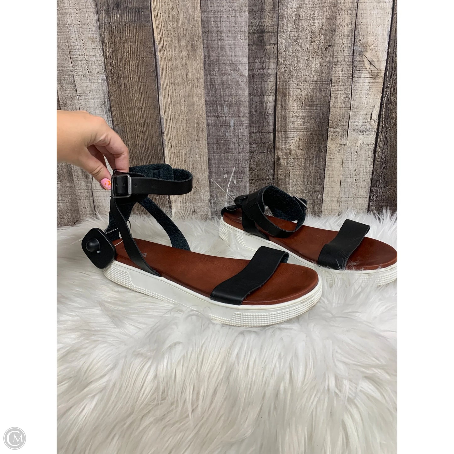 Sandals Heels Platform By Mia In Black, Size: 11