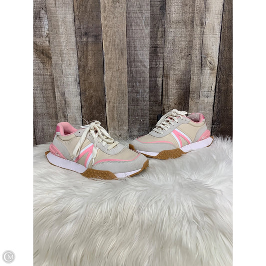 Shoes Athletic By Lacoste In Cream & Pink, Size: 8