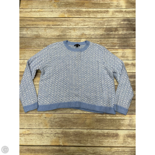 Sweater By Banana Republic In Blue & White, Size: Xl