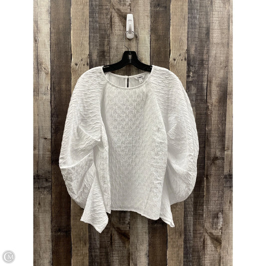 Top Long Sleeve By Express In White, Size: M