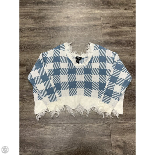 Sweater By Just Polly In Blue & White, Size: L