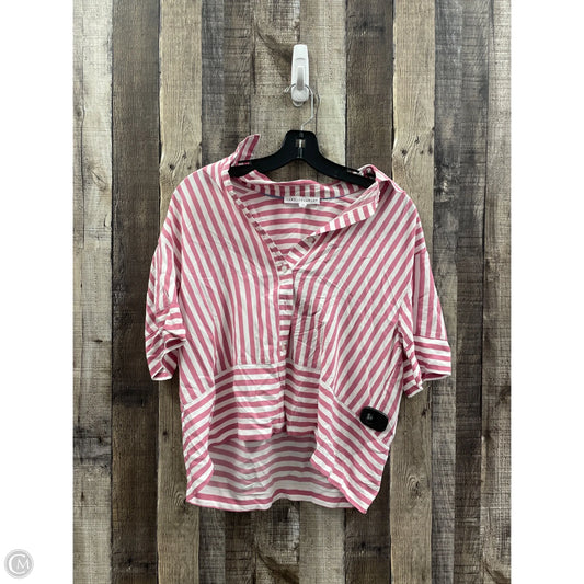 Top Short Sleeve By Jane And Delancey In Striped Pattern, Size: S