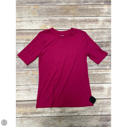 Top Short Sleeve Basic By Simply Vera In Pink, Size: M
