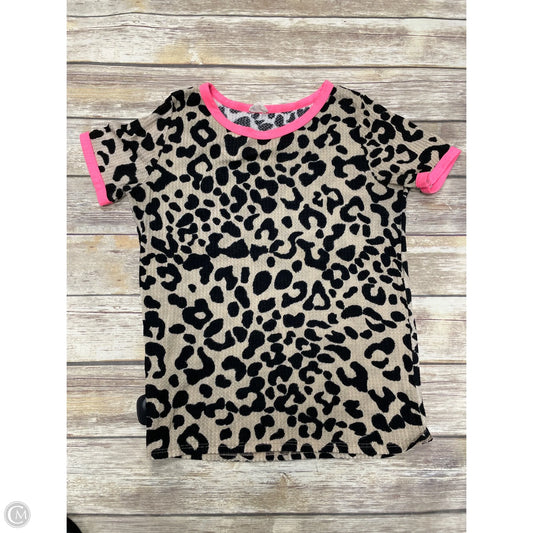 Top Short Sleeve Basic By Bibi In Animal Print, Size: M