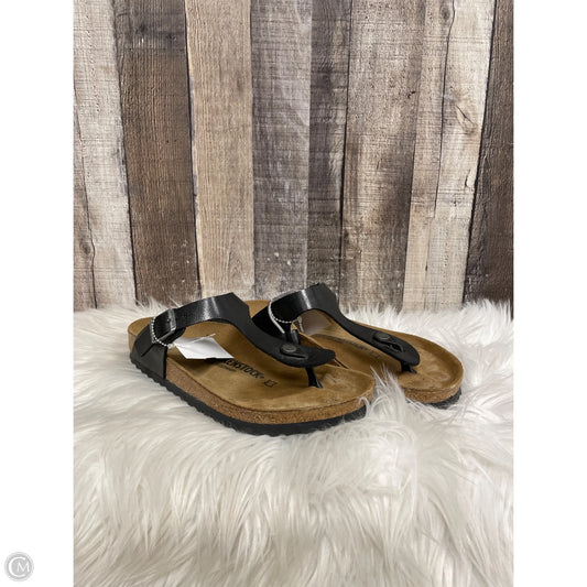 Sandals Flats By Birkenstock In Black, Size: 9