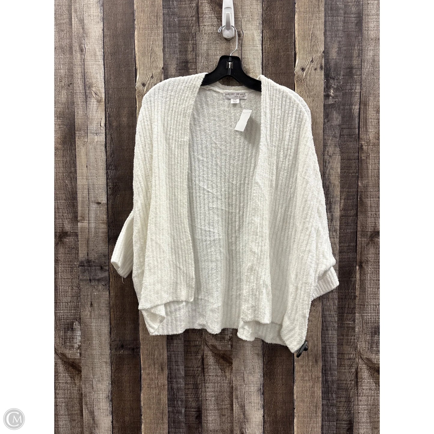 Sweater Cardigan By Barefoot Dreams In White, Size: L