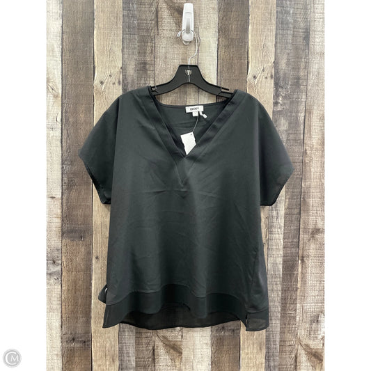 Top Short Sleeve By Dkny In Black, Size: M