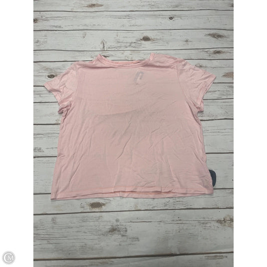 Top Short Sleeve By American Eagle In Pink, Size: L