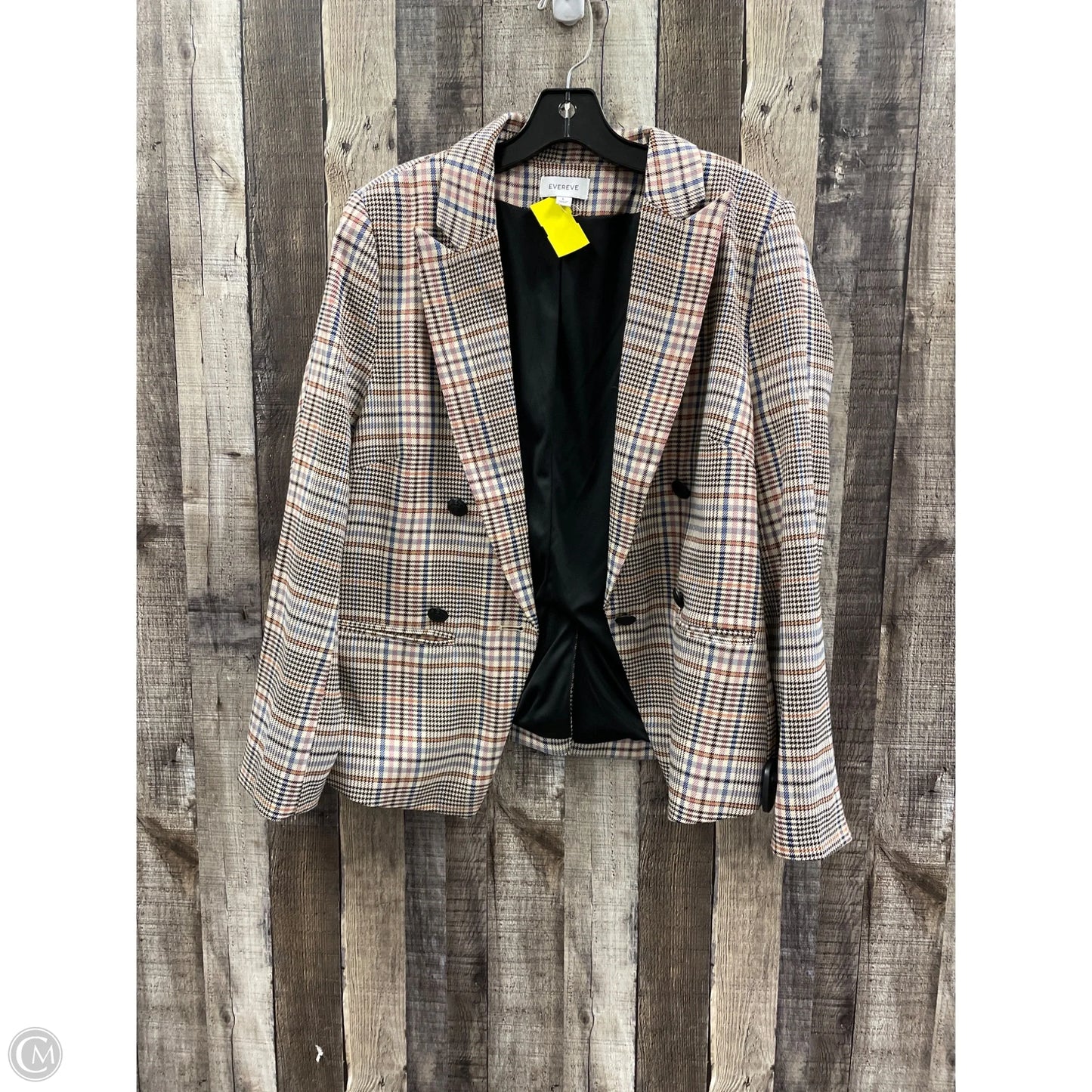 Blazer By Evereve In Plaid Pattern, Size: L