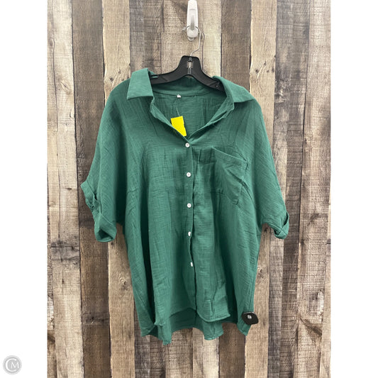 Top Short Sleeve By Cmf In Green, Size: Xl